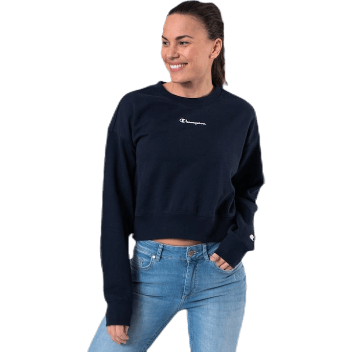 Sweat-shirt ras du cou bleu