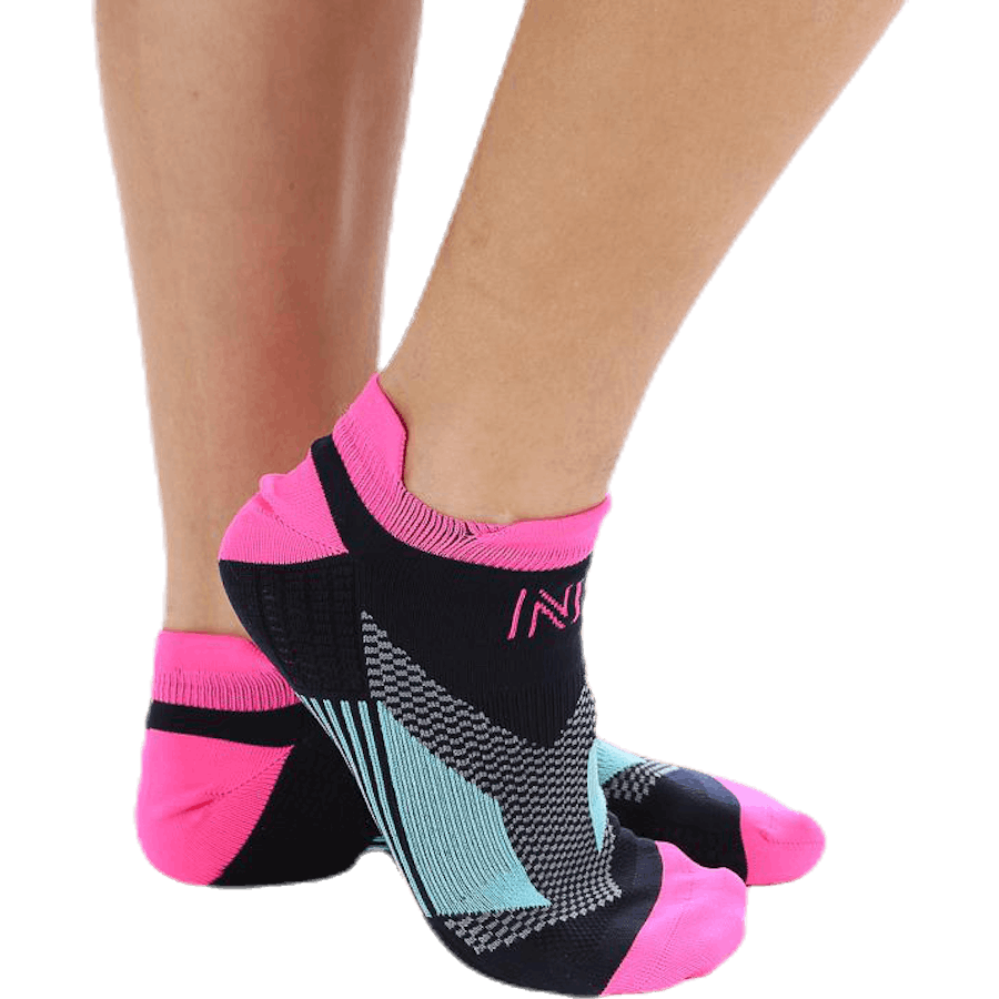 Mirenda Calzino da corsa sottile a taglio basso rosa/nero