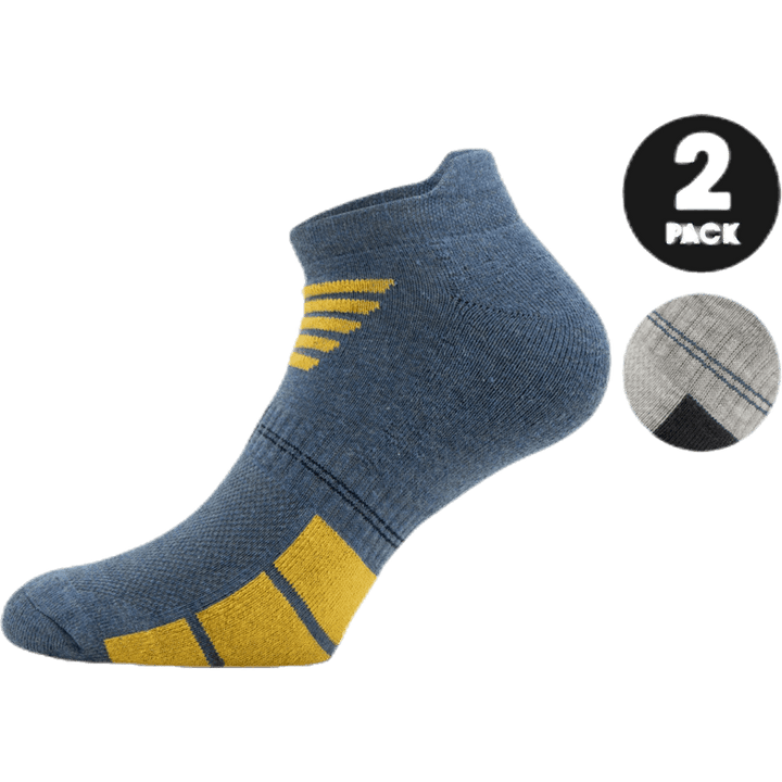 Lot de 2 paires de chaussettes basses - Bleu/Gris Luke