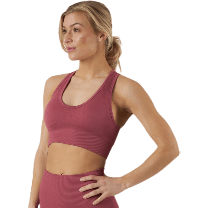 Soutien-gorge de sport sans couture Erica rose/rouge