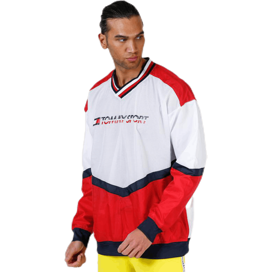 Veste à enfiler avec côtes rouges