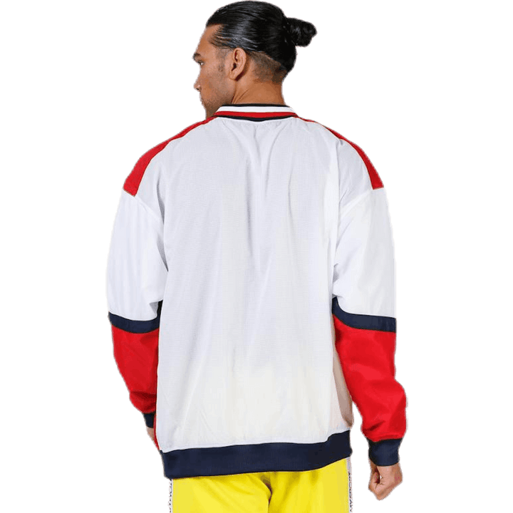 Veste à enfiler avec côtes rouges