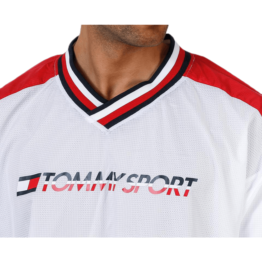 Veste à enfiler avec côtes rouges