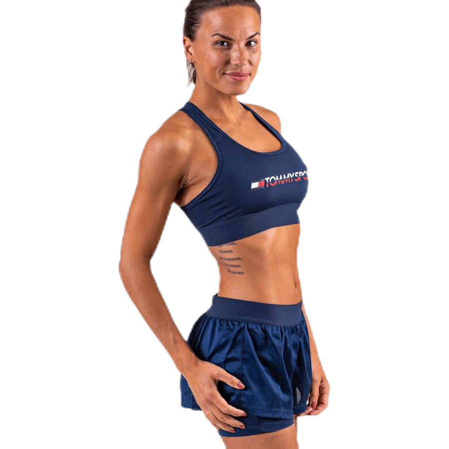 Reggiseno sportivo medio Tri Logo Blu