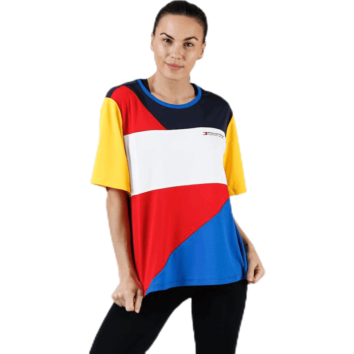 Maglietta Statement Colourblock rosso