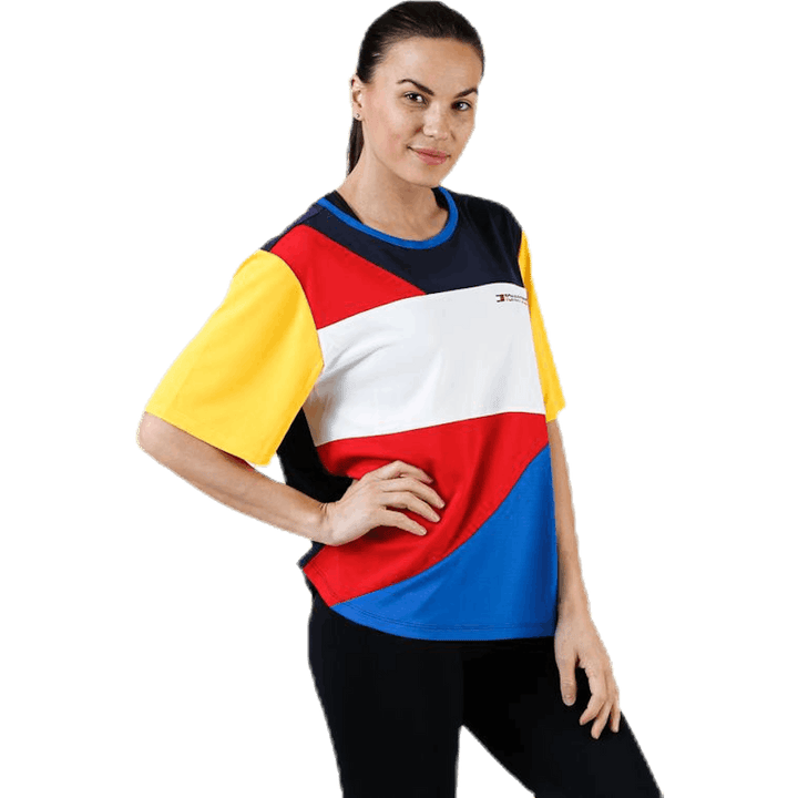 Maglietta Statement Colourblock rosso