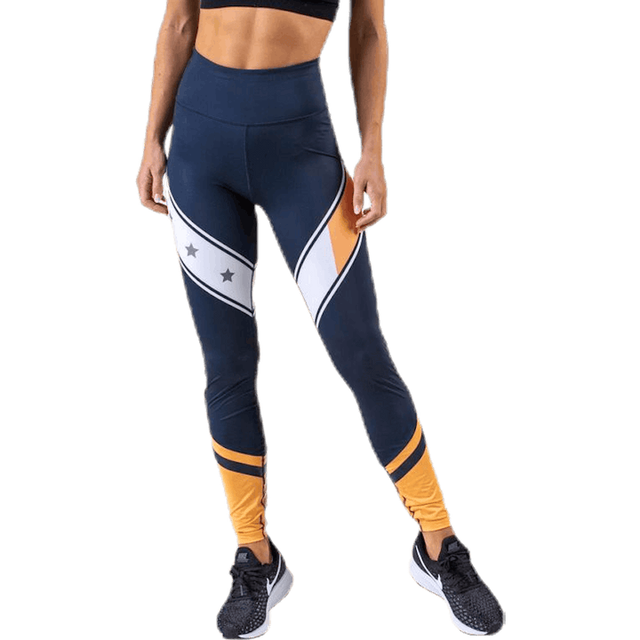 Block Legging Stars a tutta lunghezza Blu