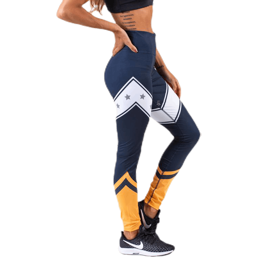 Block Legging Stars a tutta lunghezza Blu