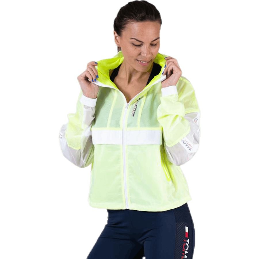 Coupe-vent avec ruban jaune