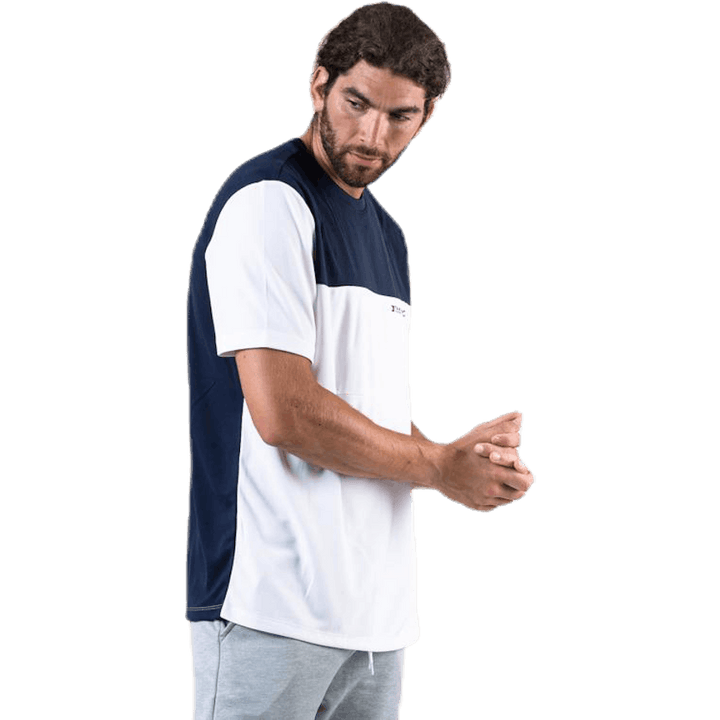 Maglietta Colourblock Logo Bianco