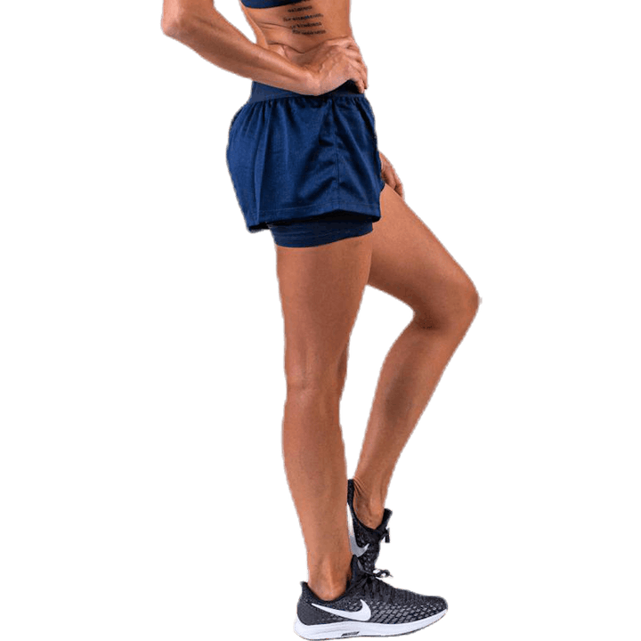 Pantaloncini 2 in 1 intrecciati 3" blu