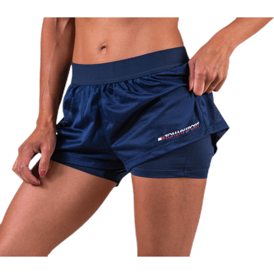 Pantaloncini 2 in 1 intrecciati 3" blu