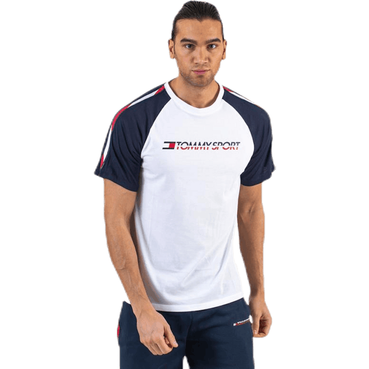 Maglietta con logo e nastro bianco