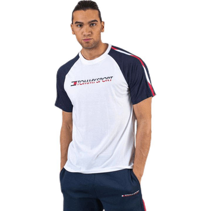 Maglietta con logo e nastro bianco