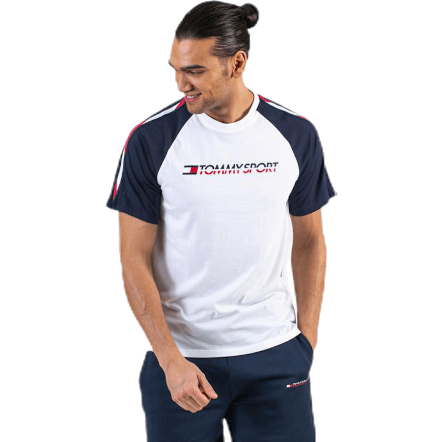 Maglietta con logo e nastro bianco