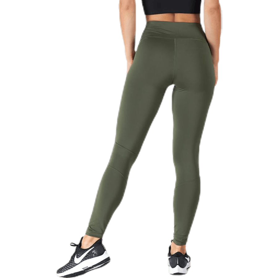 Legíny po celé délce s páskou Zelená