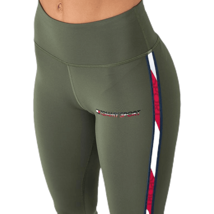 Legíny po celé délce s páskou Zelená