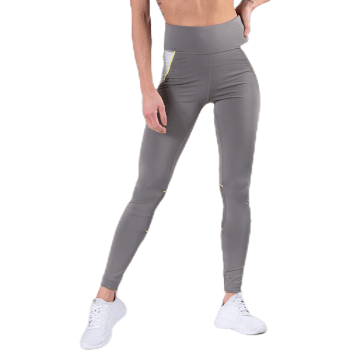 Gambale da allenamento a vita alta grigio