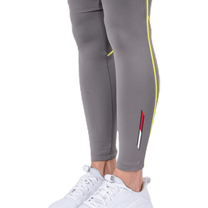 Gambale da allenamento a vita alta grigio