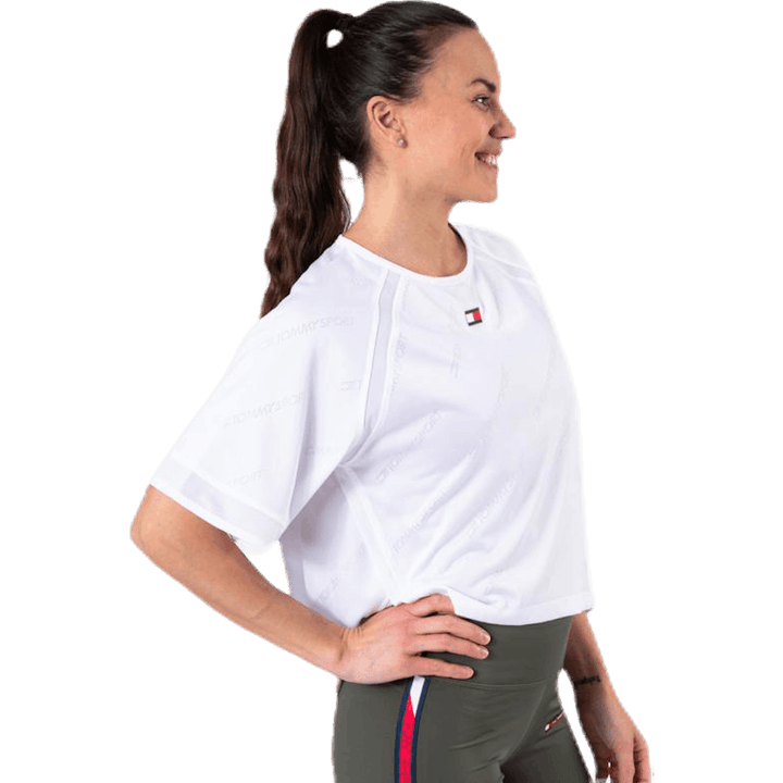 Žakárový top Performance Boxy White