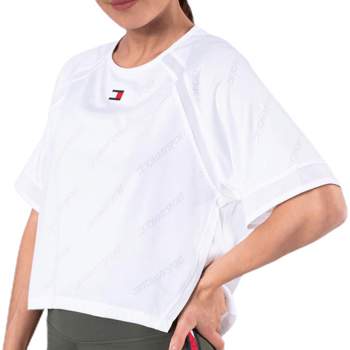 Žakárový top Performance Boxy White