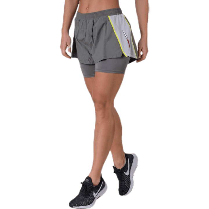 Pantaloncini 2-IN-1 in tessuto grigio