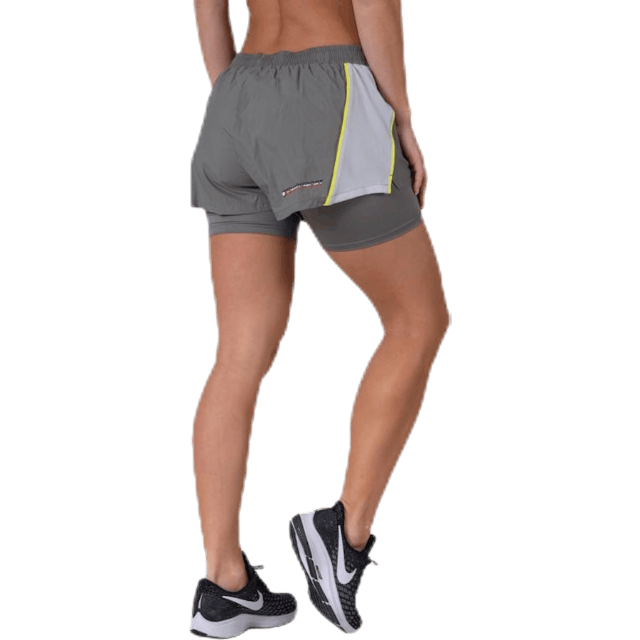 Pantaloncini 2-IN-1 in tessuto grigio