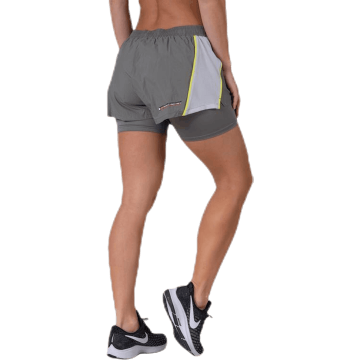 Pantaloncini 2-IN-1 in tessuto grigio