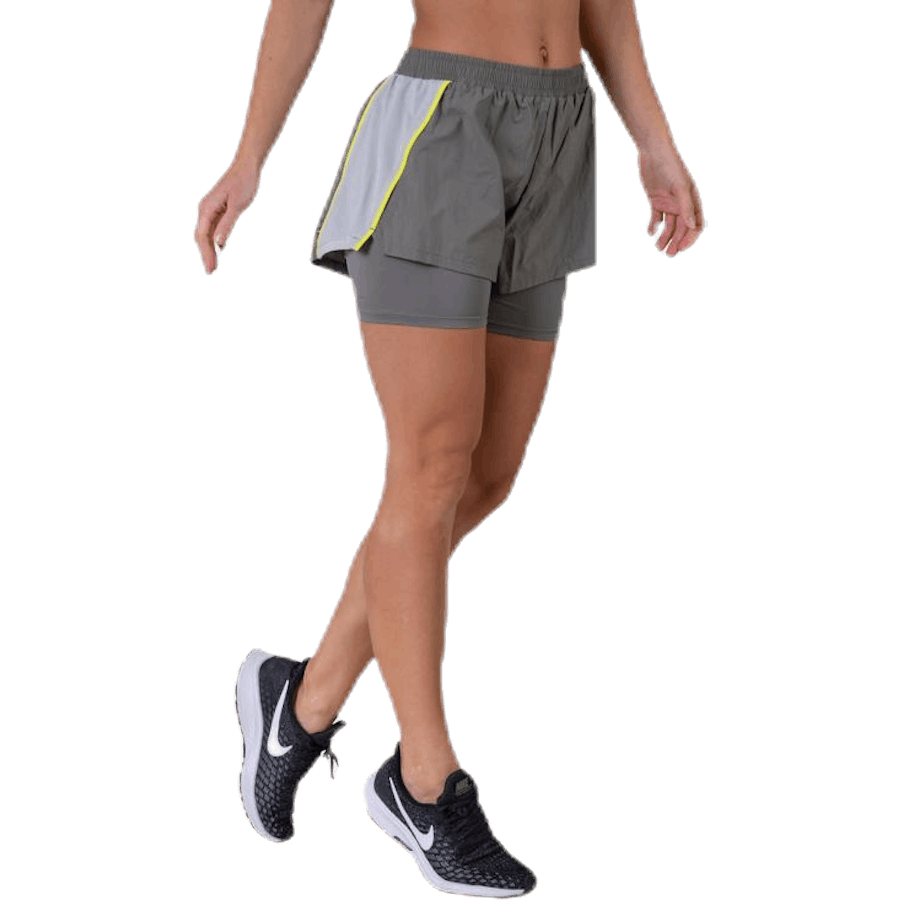 Pantaloncini 2-IN-1 in tessuto grigio