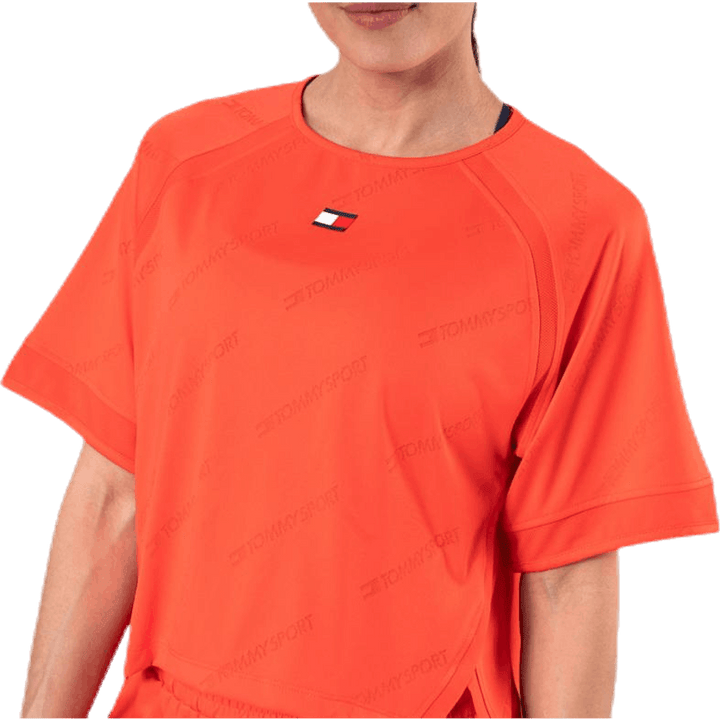 Žakárový top Performance Boxy Top Orange