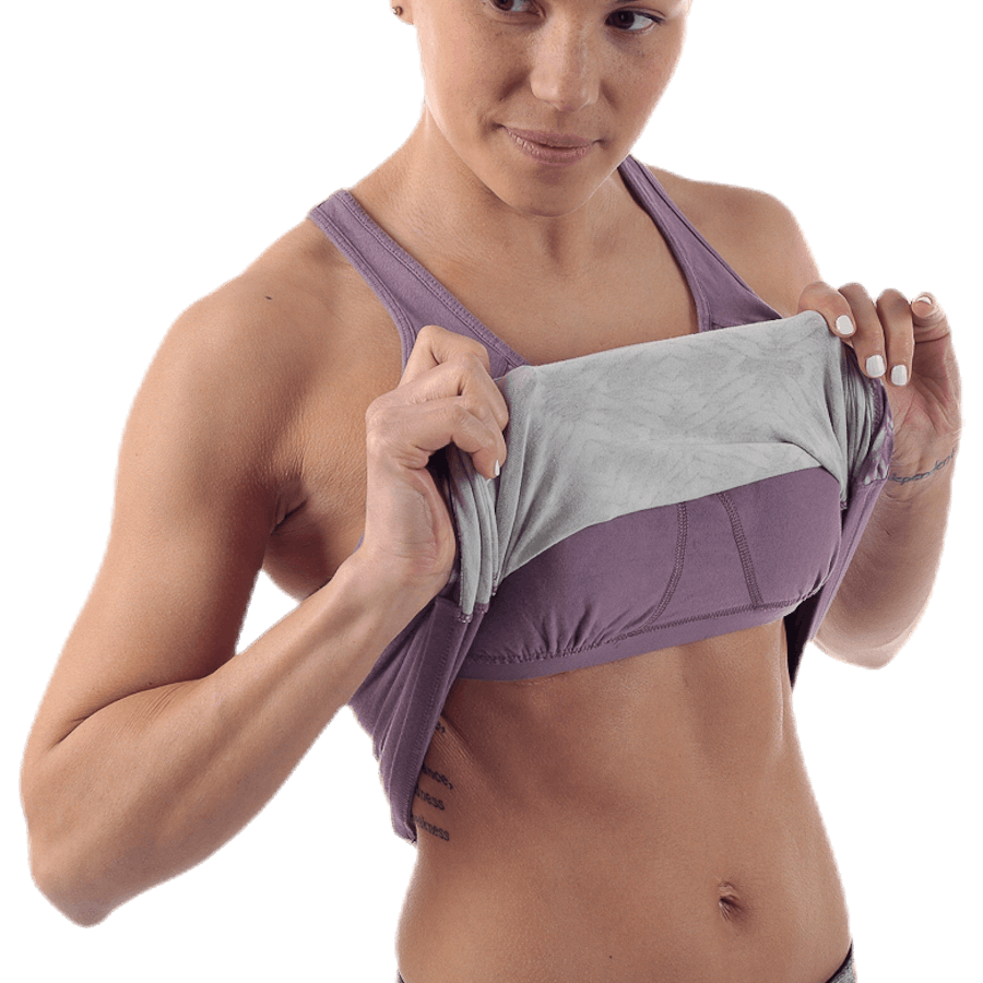 Débardeur Bisect pour femme violet/à motifs