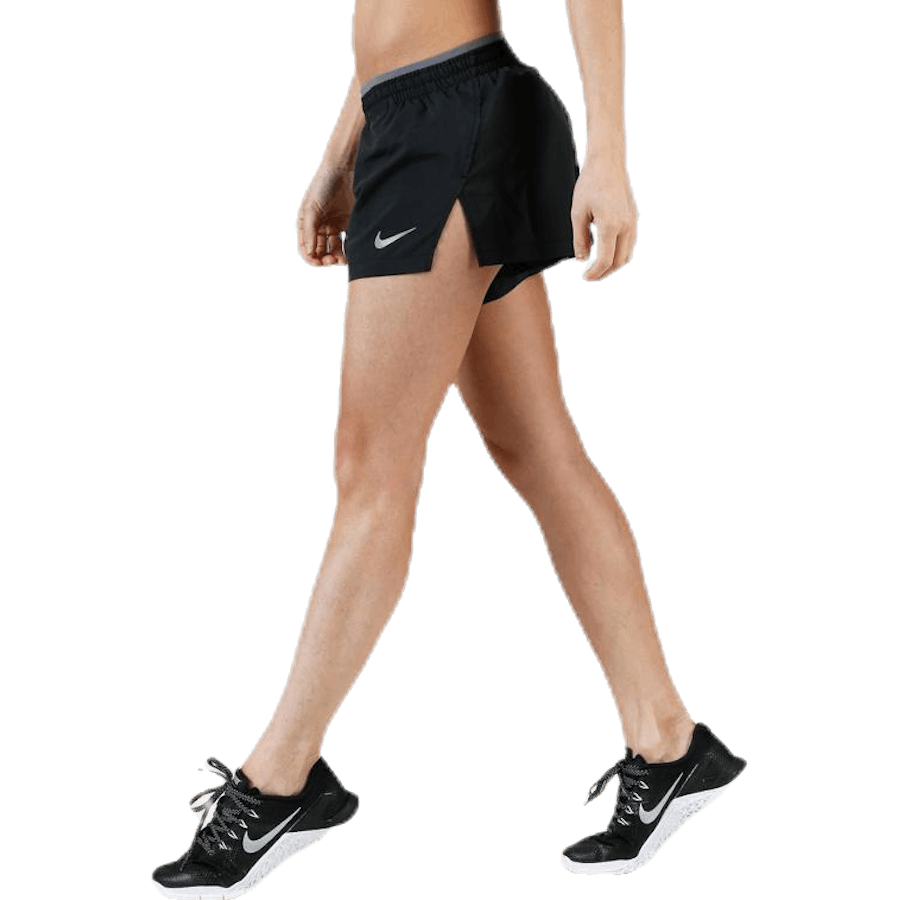 Short de survêtement surélevé 3 en 1 noir/gris
