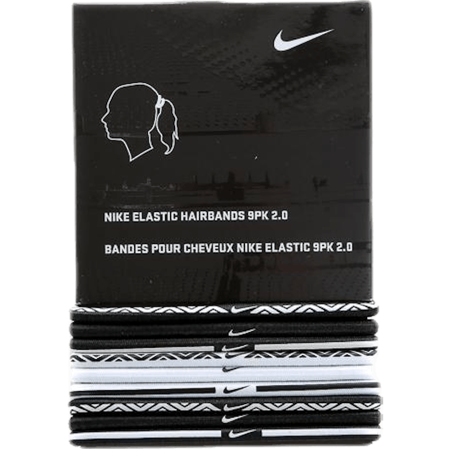 Elastici per capelli 9 pz. bianco/nero