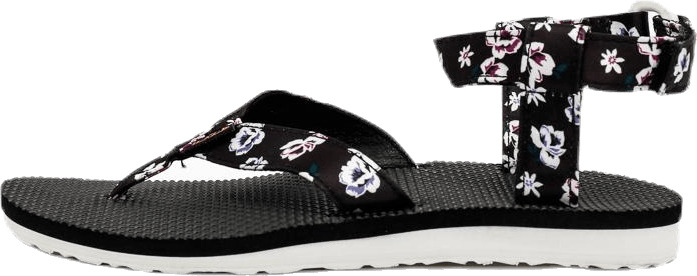 Sandalo originale in raso floreale/nero