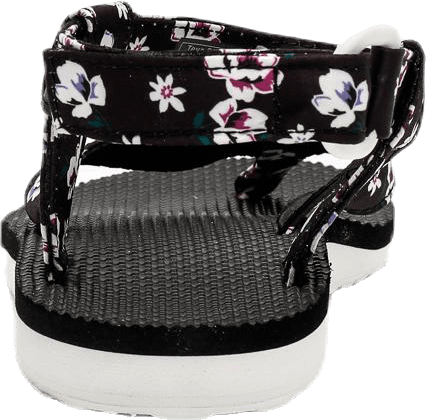 Sandalo originale in raso floreale/nero