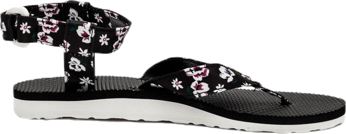 Sandalo originale in raso floreale/nero