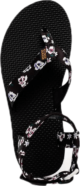 Sandalo originale in raso floreale/nero