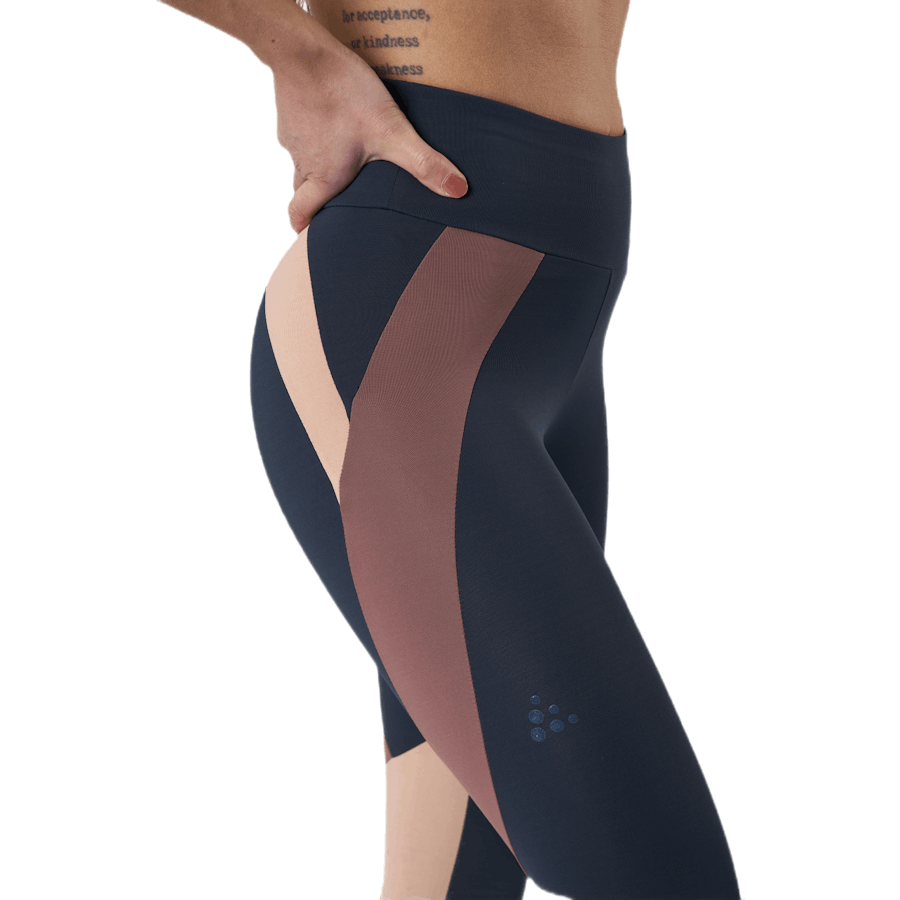 Flow Geblokte Panty Blauw/Paars