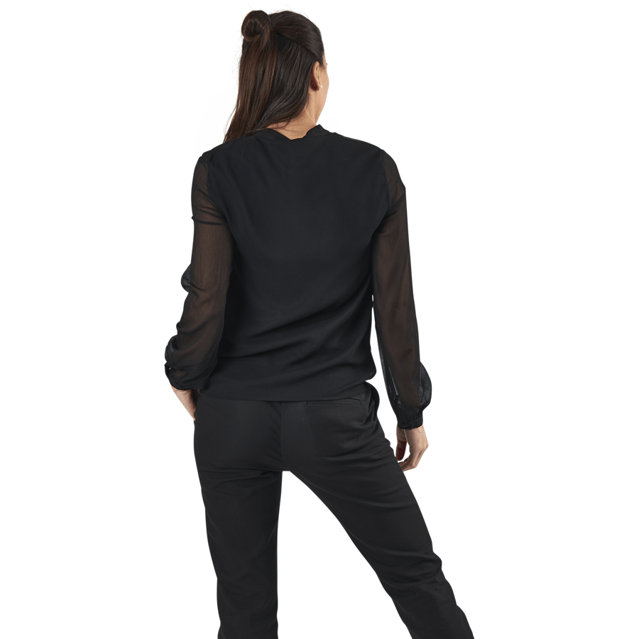 Blume Ls Shirt Schwarz