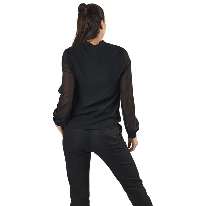 Blume Ls Shirt Schwarz