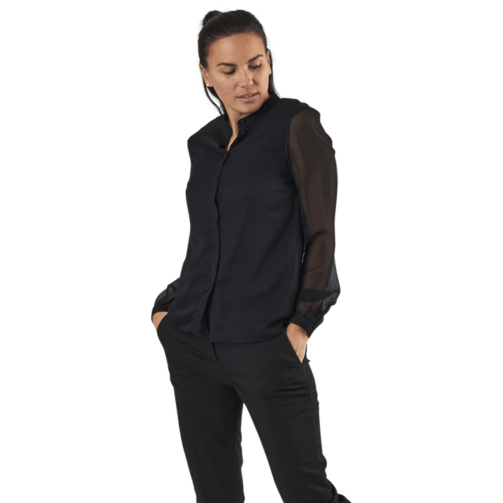 Blume Ls Shirt Schwarz
