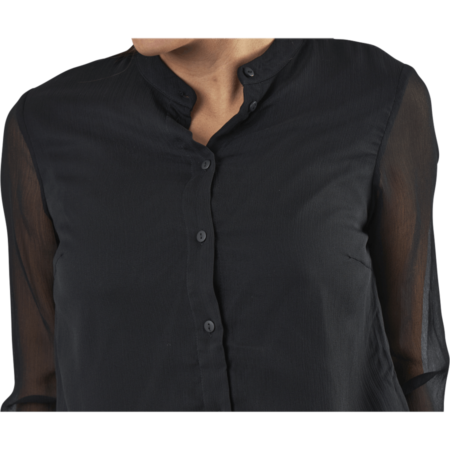 Blume Ls Shirt Schwarz