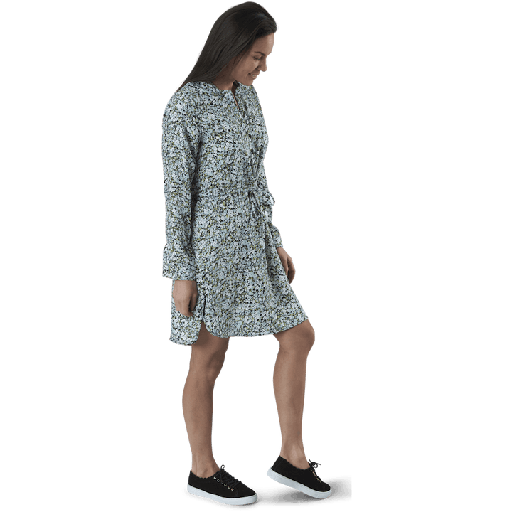 Cory L/S V-Neck Tunic Wvn Blue