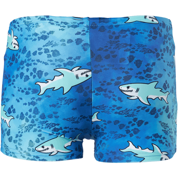 Top e pantaloncini con protezione solare blu