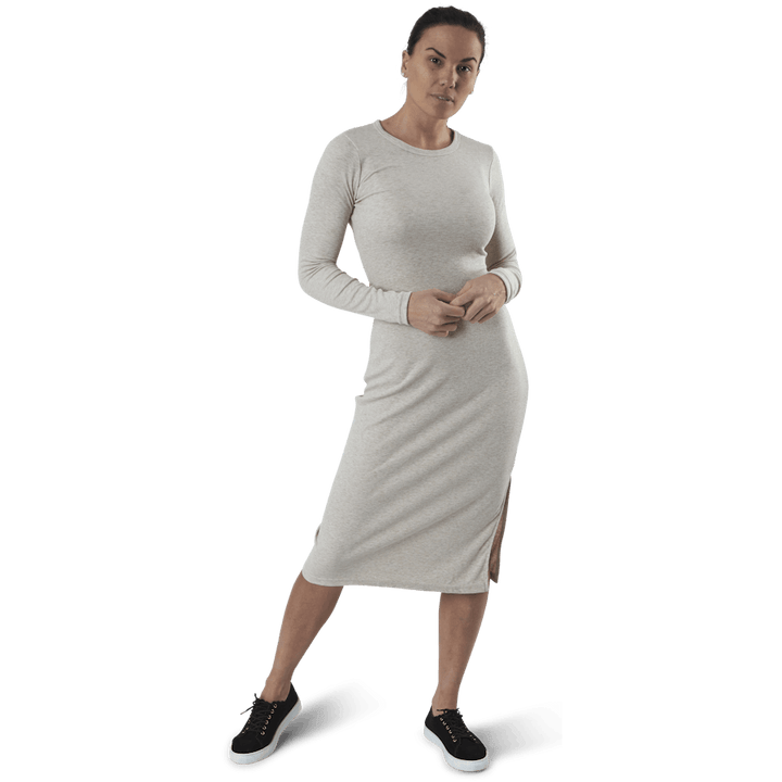 Quinn Rippenkleid Beige