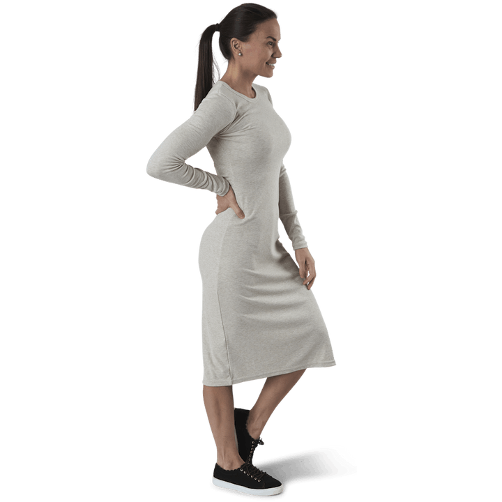 Quinn Rippenkleid Beige