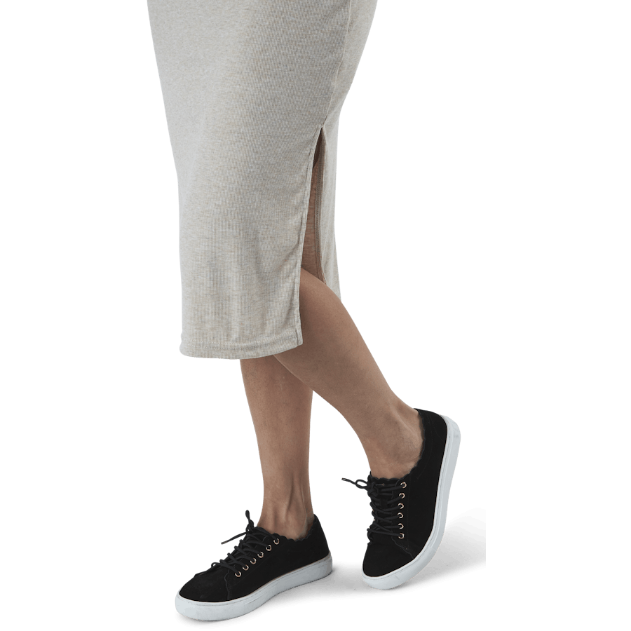 Quinn Rippenkleid Beige