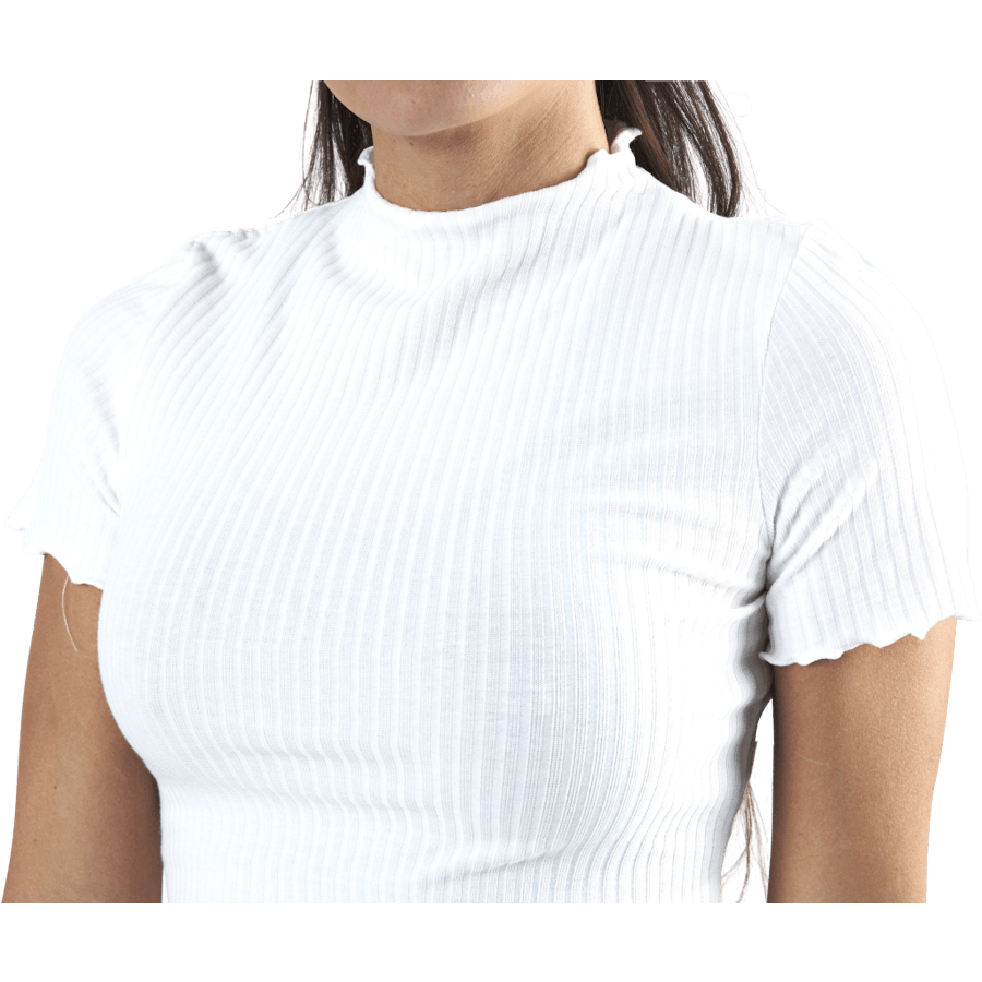 Emma S/S Hoge Hals Top Jrs Beige
