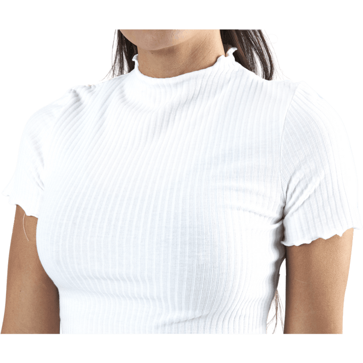 Emma S/S Hoge Hals Top Jrs Beige