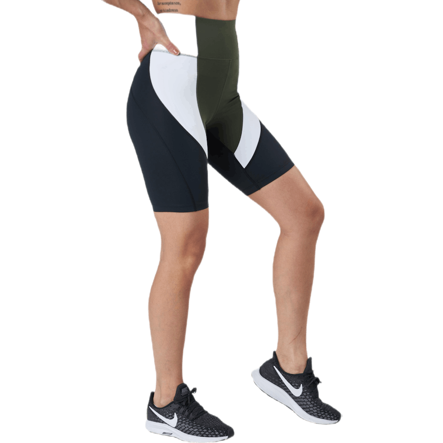 Tvarové motorkárske šortky Green/Black